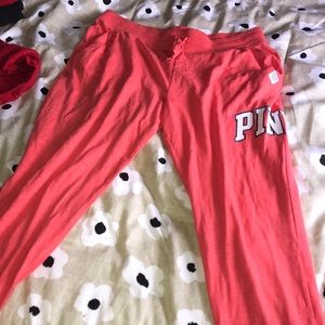 Coral pink joggers